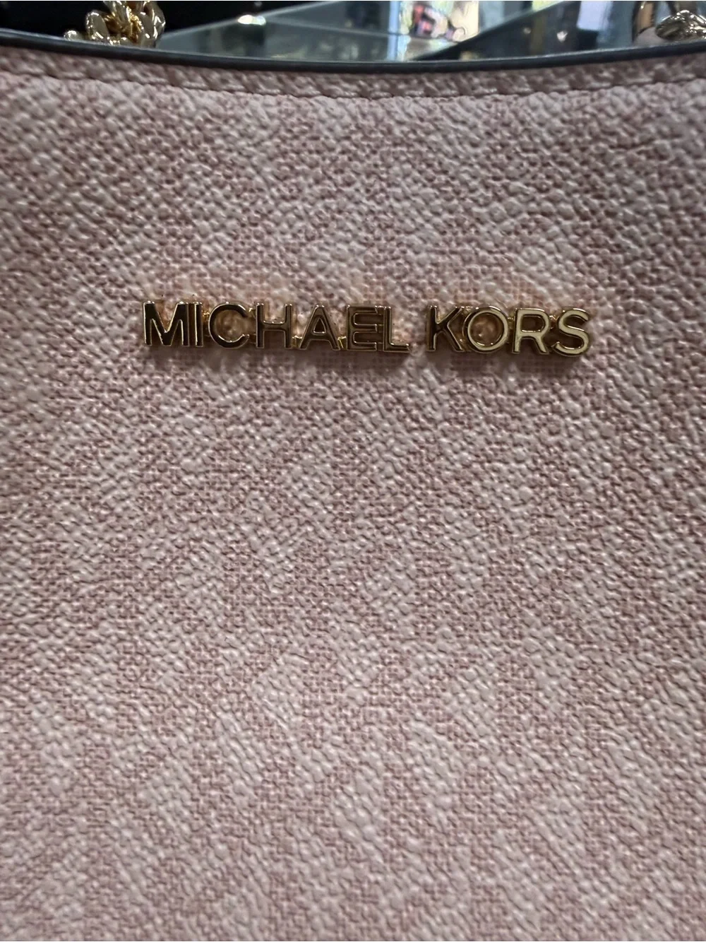 Michael Kors Blush Pink Saffiano Chain-Handle Shoulder Tote